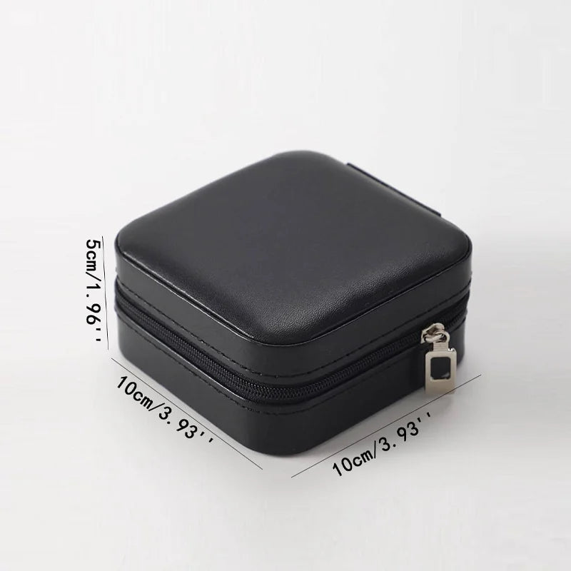 Portable Mini Jewelry Storage Box – Compact Leather Organizer for Travel and Everyday Use