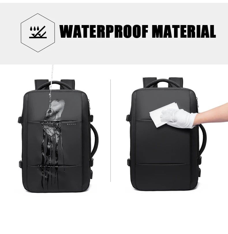 BANGE Expandable Travel Backpack – The Ultimate Companion for Business, School, and Adventure