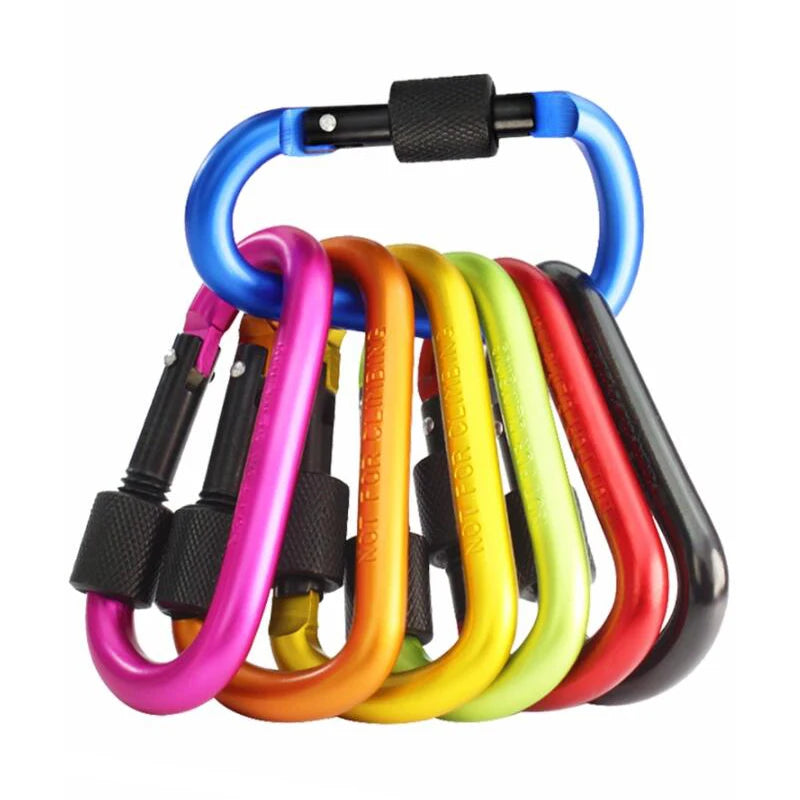 Carabiner Clips with Screw Gate - 4-Pack for Camping and Outdoor Use