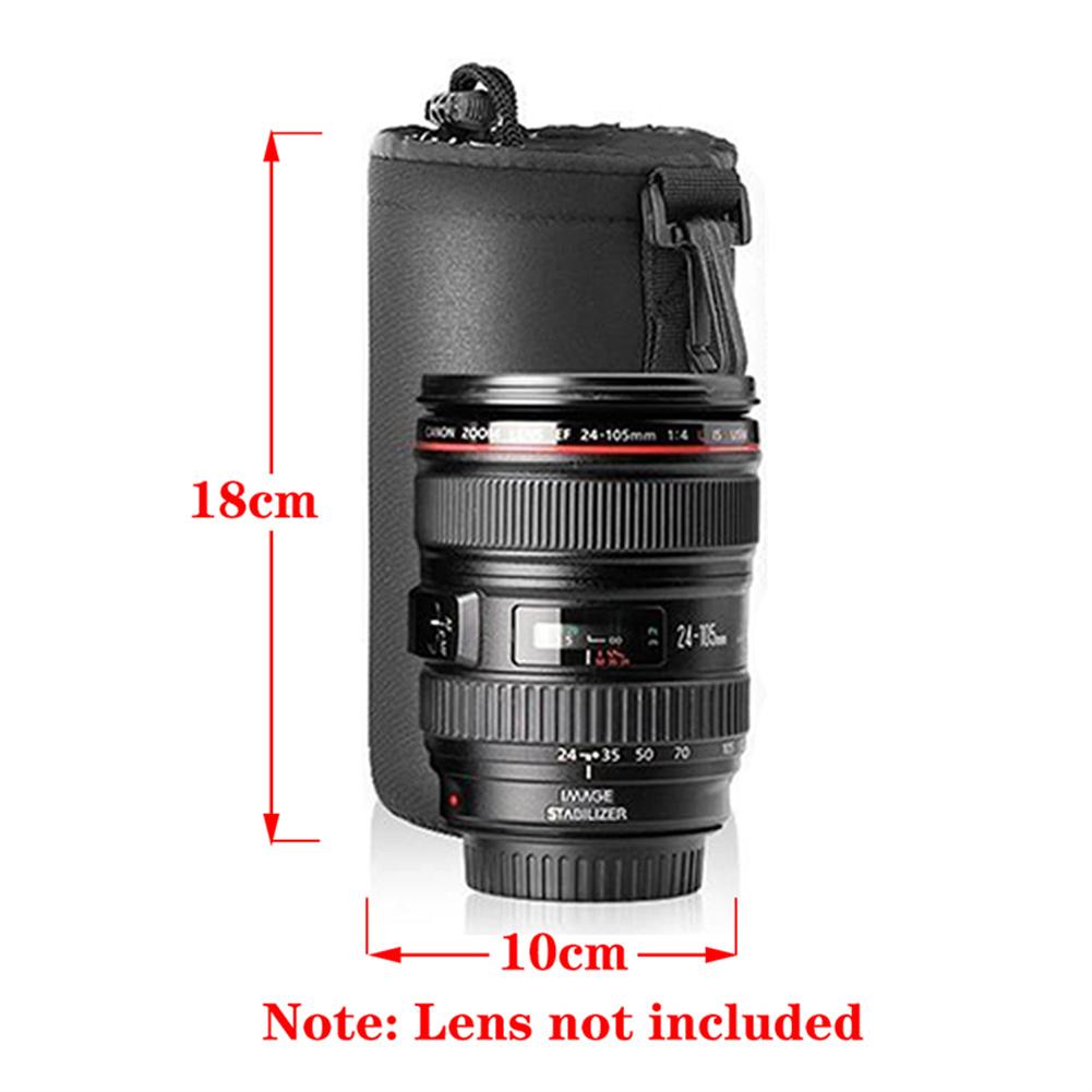 Waterproof DSLR Camera Lens Bag – Neoprene Drawstring Case (S, M, L, XL)