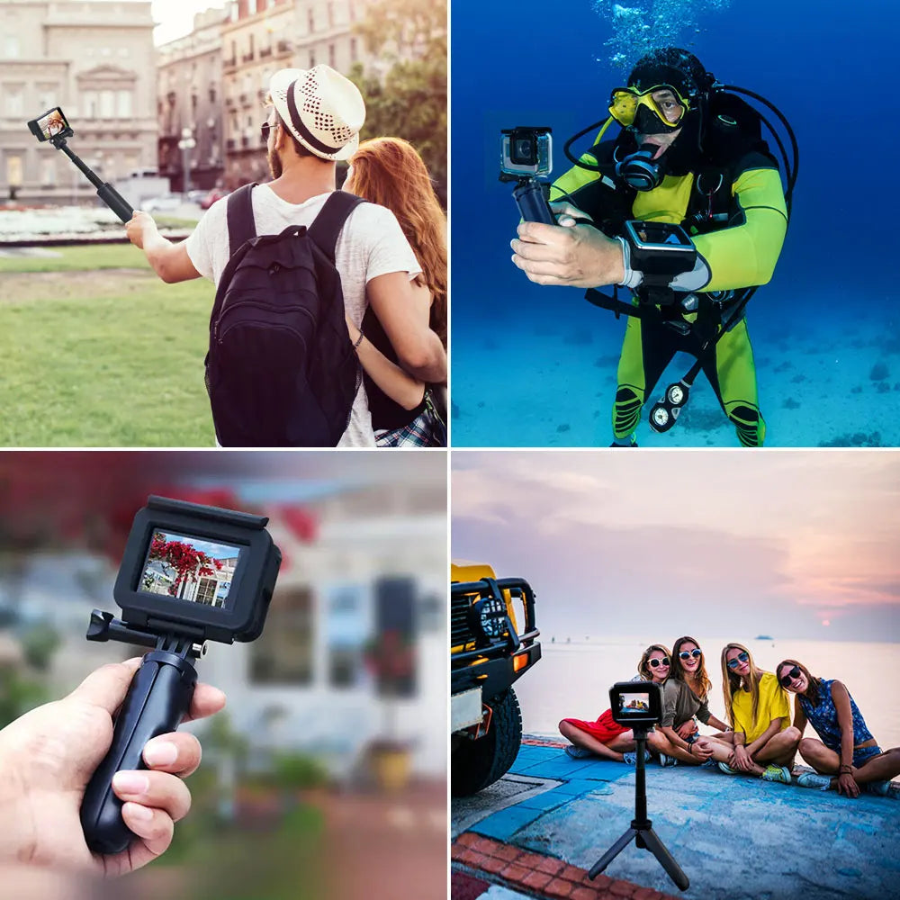 HONGDAK GoPro Vlog Tripod – Foldable and Portable Monopod for GoPro Hero 11, 10 Black, Session, Osmo Action Cameras