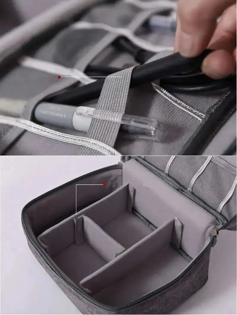 Waterproof Digital Organizer Cable Storage Bag for Travel and Home
