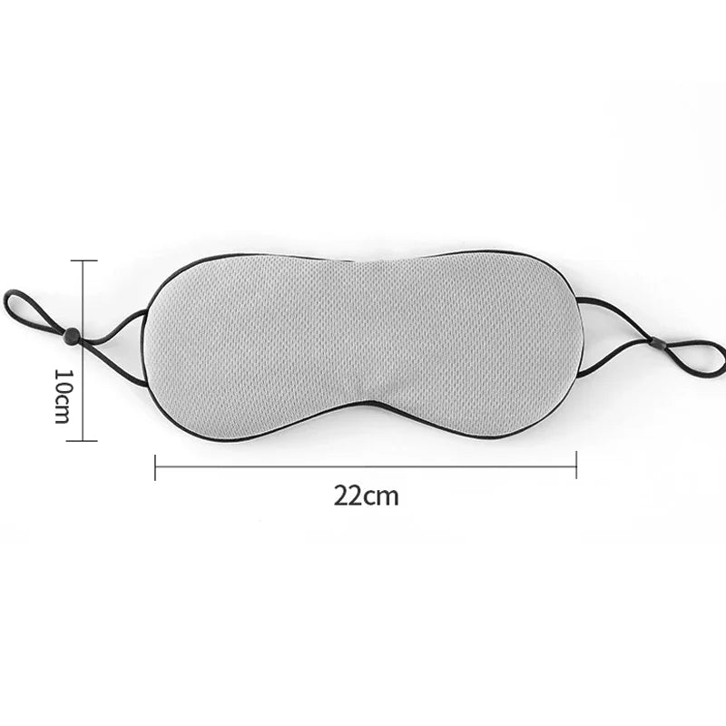 Korean-Style Ice Silk Dual-Use Sleeping Eye Mask – Warm & Cool, Adjustable, Breathable, Light-Blocking