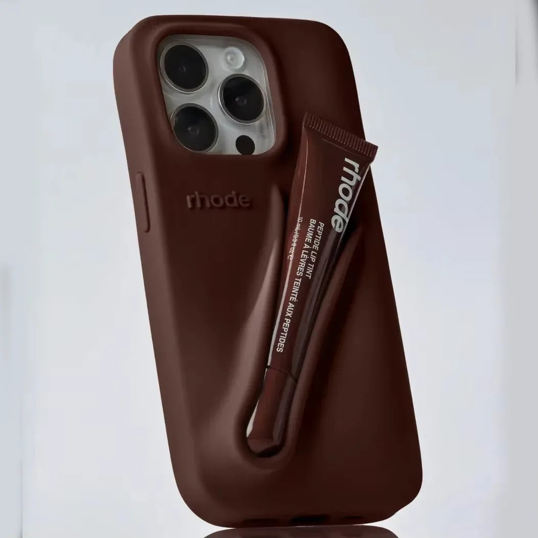 New Autumn Limited Edition Rhode Lip Holder Silicone Phone Case – Stylish and Functional Cover for iPhone 11, 12, 13, 14, 15, 16 Pro Max Plus