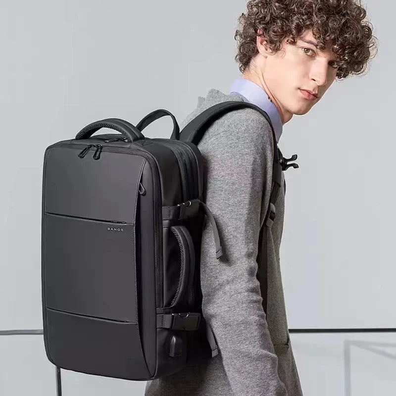 BANGE Expandable Travel Backpack – The Ultimate Companion for Business, School, and Adventure