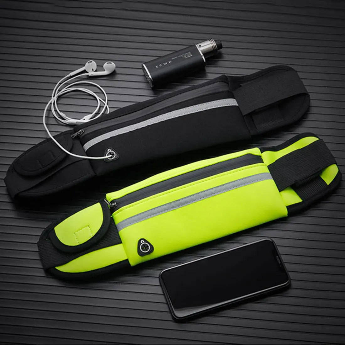 Slim Waterproof Sports Fanny Pack – Unisex Running Belt with Pockets for Hiking, Cycling, and Outdoor Activities