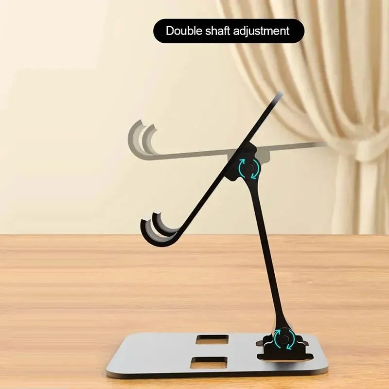 Universal Aluminum Alloy Portable Tablet and Phone Holder – Foldable and Adjustable Desk Stand