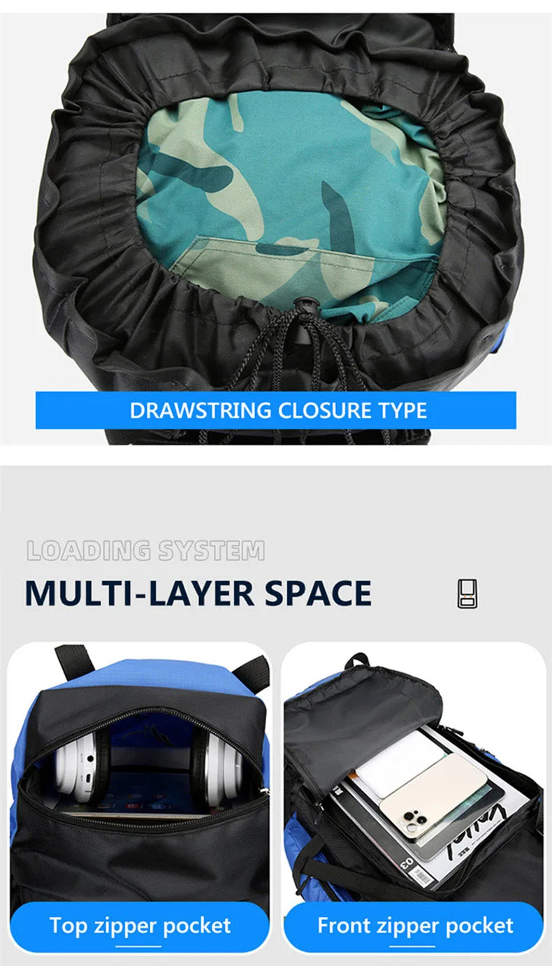 90L Large-Capacity Waterproof Hiking and Camping Backpack