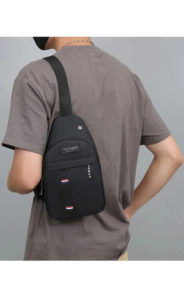 Men’s Large Capacity Crossbody Chest Bag – Fashionable, Durable, and Anti-Theft