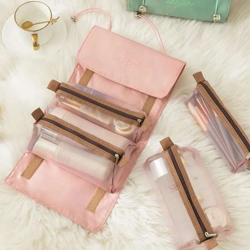 Detachable 4-in-1 Large Capacity Cosmetic Bag - Perfect Travel Companion