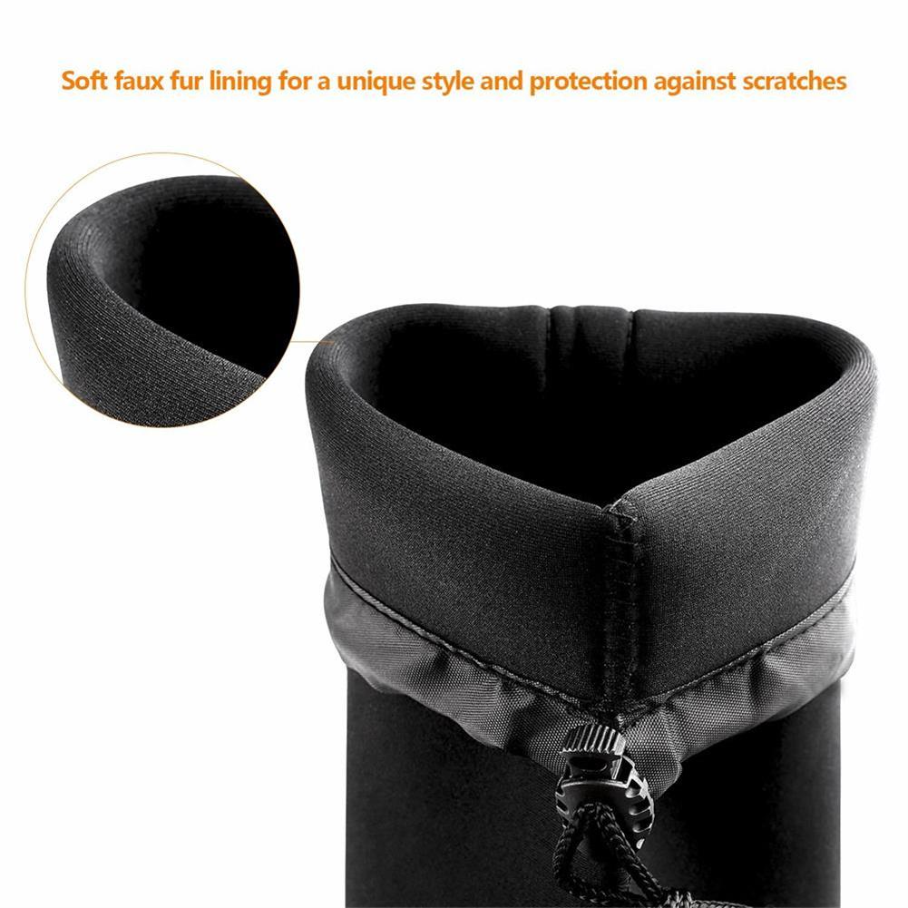 Waterproof DSLR Camera Lens Bag – Neoprene Drawstring Case (S, M, L, XL)