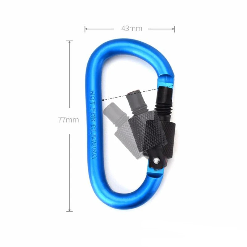 Carabiner Clips with Screw Gate - 4-Pack for Camping and Outdoor Use