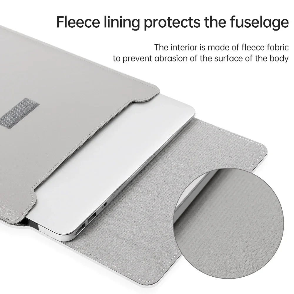 PU Leather Laptop Sleeve Bag – Sleek Case for MacBook, HP, Lenovo, and More