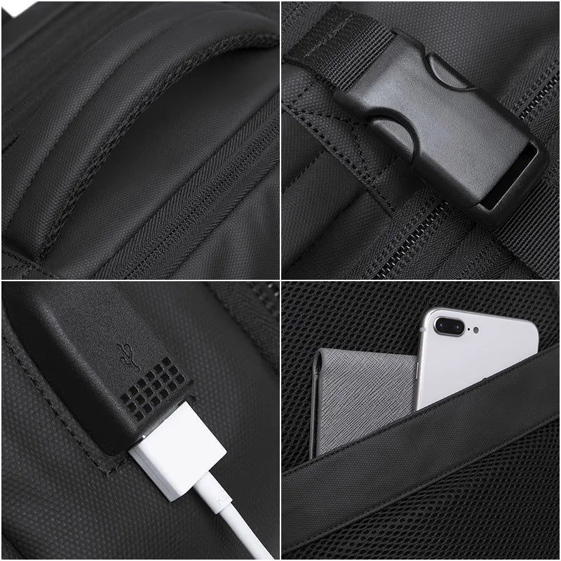 BANGE Expandable Travel Backpack – The Ultimate Companion for Business, School, and Adventure