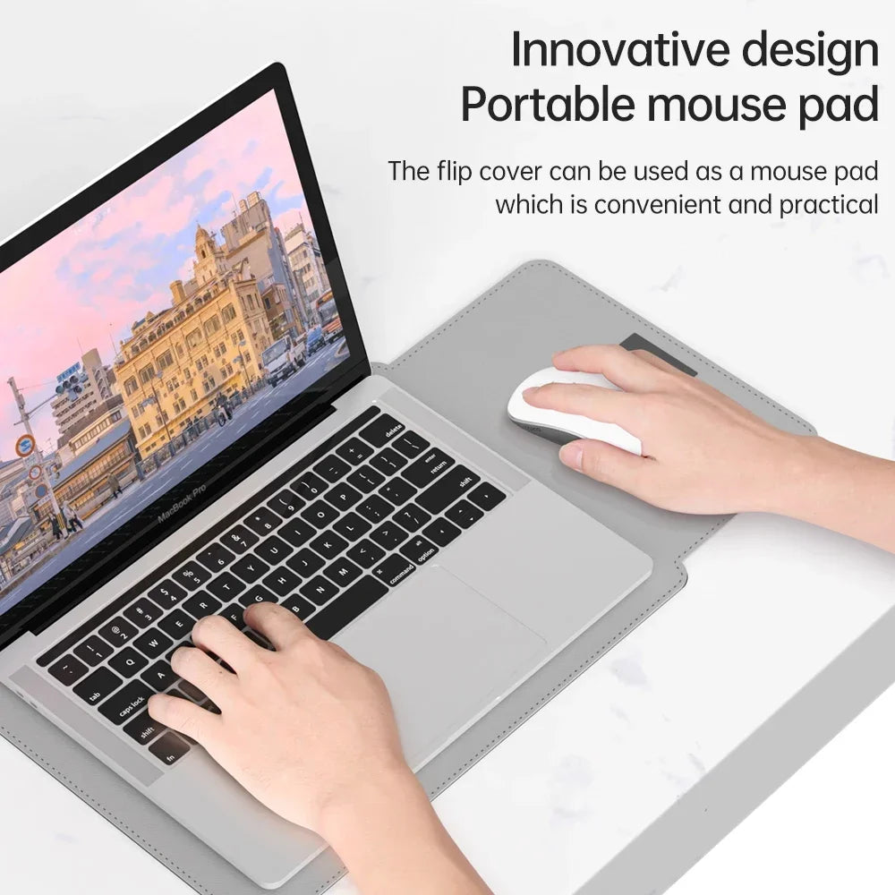 PU Leather Laptop Sleeve Bag – Sleek Case for MacBook, HP, Lenovo, and More