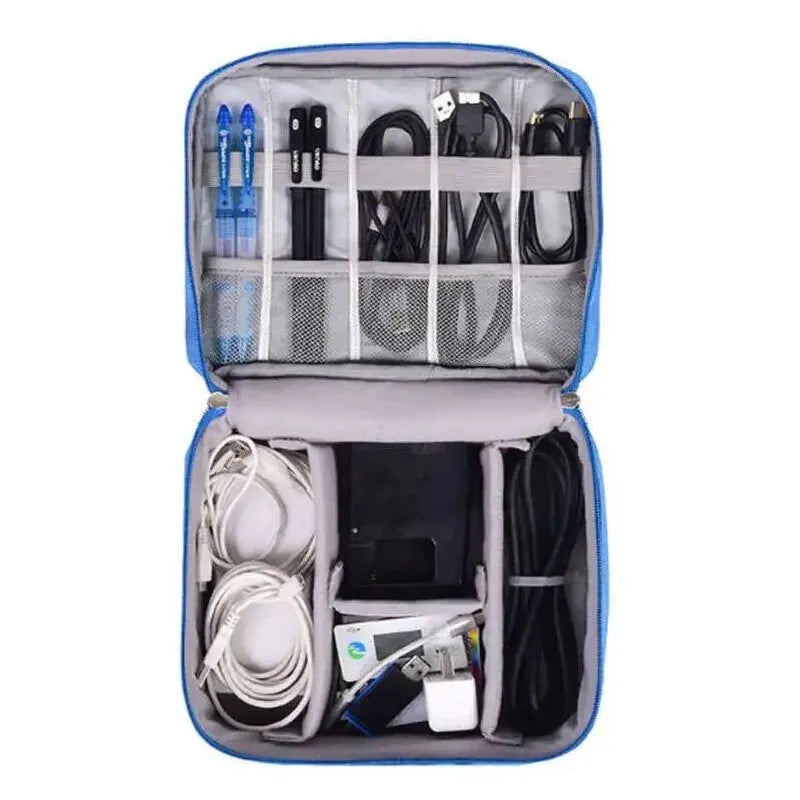 Waterproof Digital Organizer Cable Storage Bag for Travel and Home