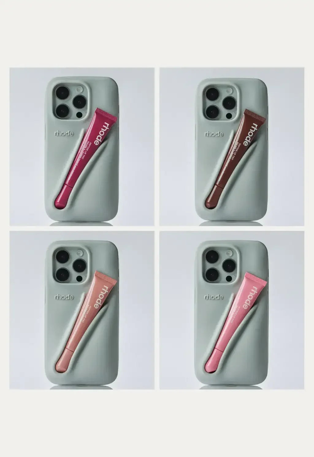 New Autumn Limited Edition Rhode Lip Holder Silicone Phone Case – Stylish and Functional Cover for iPhone 11, 12, 13, 14, 15, 16 Pro Max Plus