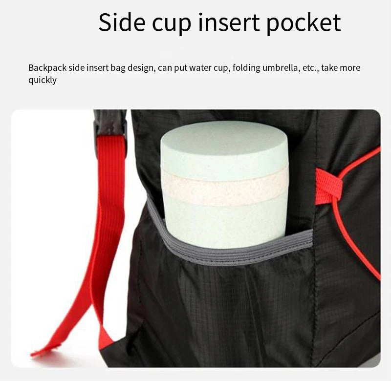Ultimate Outdoor Folding Backpack - Lightweight Waterproof Nylon Sports Bag, 20L Large-Capacity for Camping, Hiking & Travel