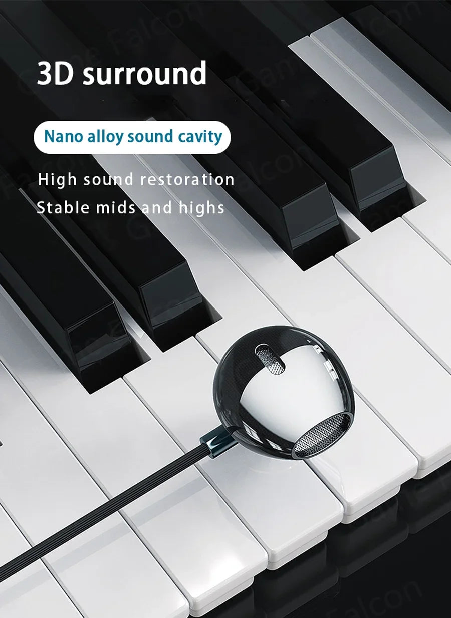 USB Type-C HiFi Stereo Earbuds with Volume Control and Mic – Wired In-Ear Headphones for Galaxy S24, iPhone 15 Pro Max, and More