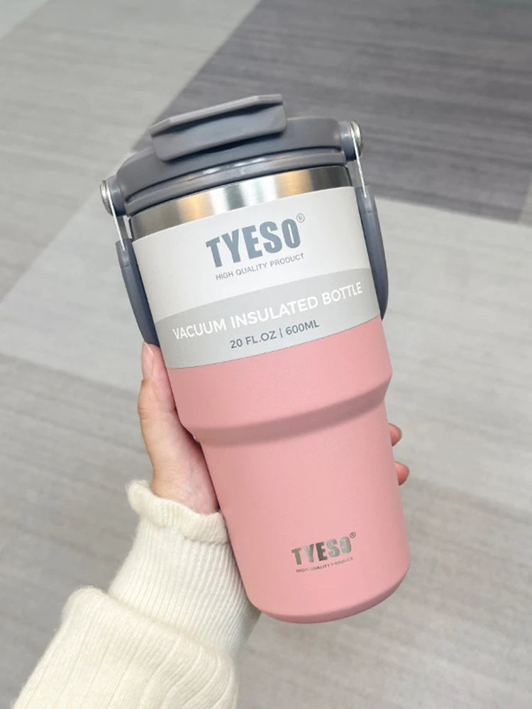 Tyeso Double-Layer Insulated Stainless Steel Coffee & Ice Cream Cup – Large Capacity for Hot and Cold Drinks