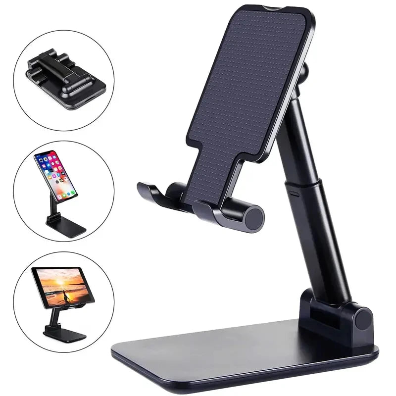Adjustable Desk Phone and Tablet Holder - Universal Compatibility for iPhone, iPad, Xiaomi, and More