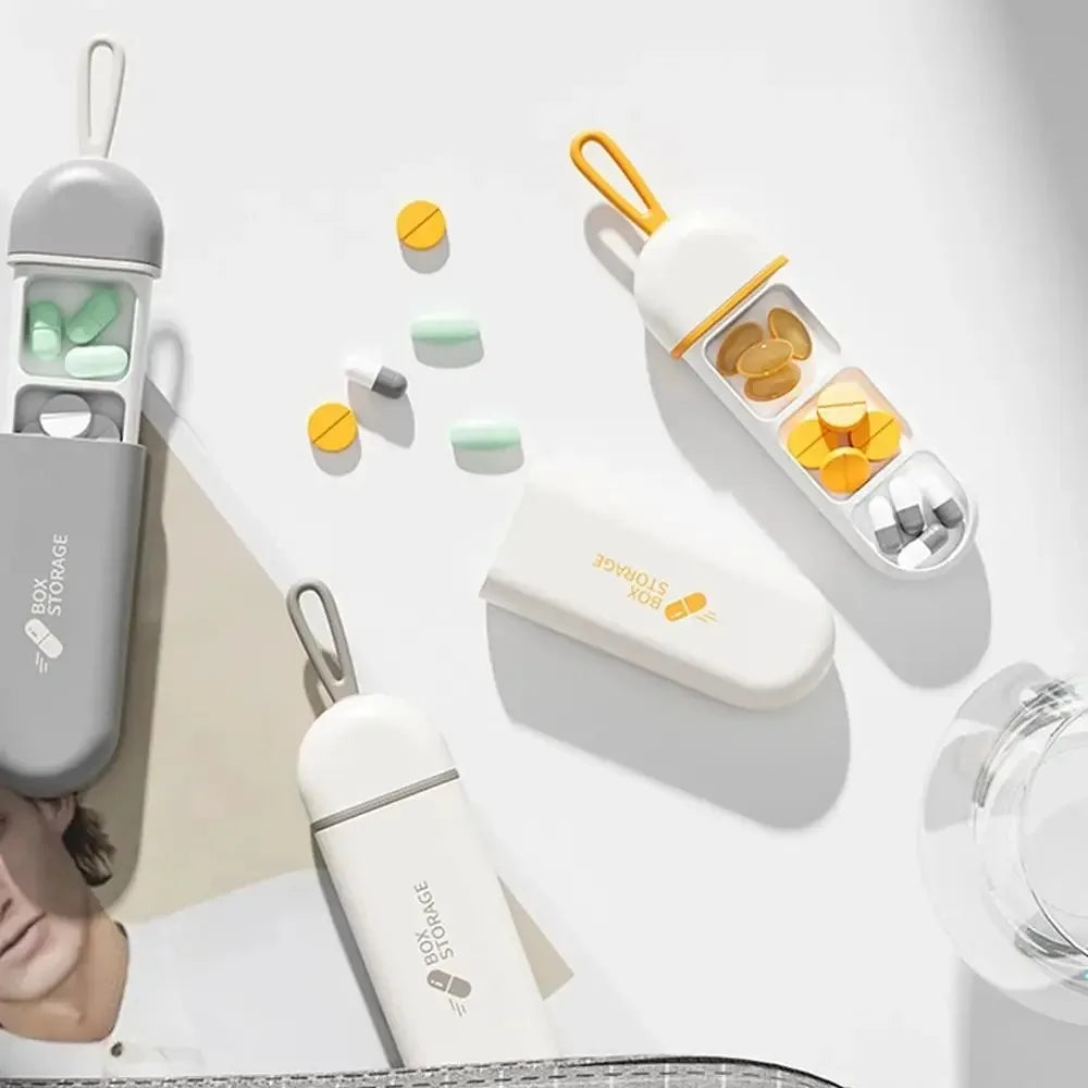 Portable Daily Drug Organizer - Convenient, Secure, and Travel-Friendly Pill Dispenser