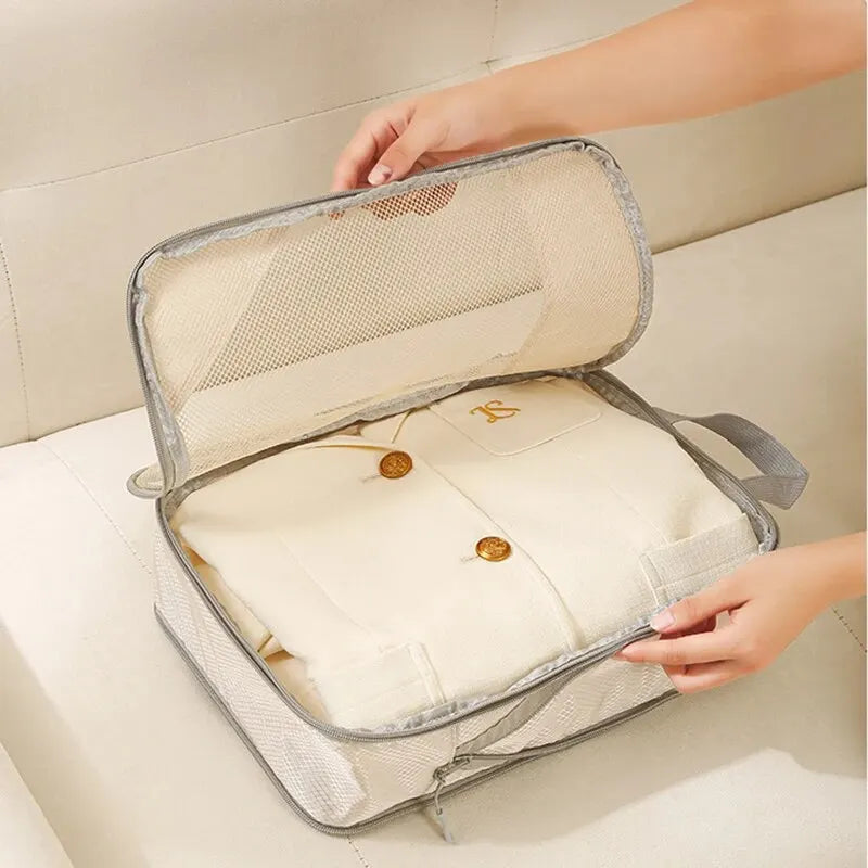 Compressible Travel Storage Bag Set – Waterproof Packing Cubes and Luggage Organizer