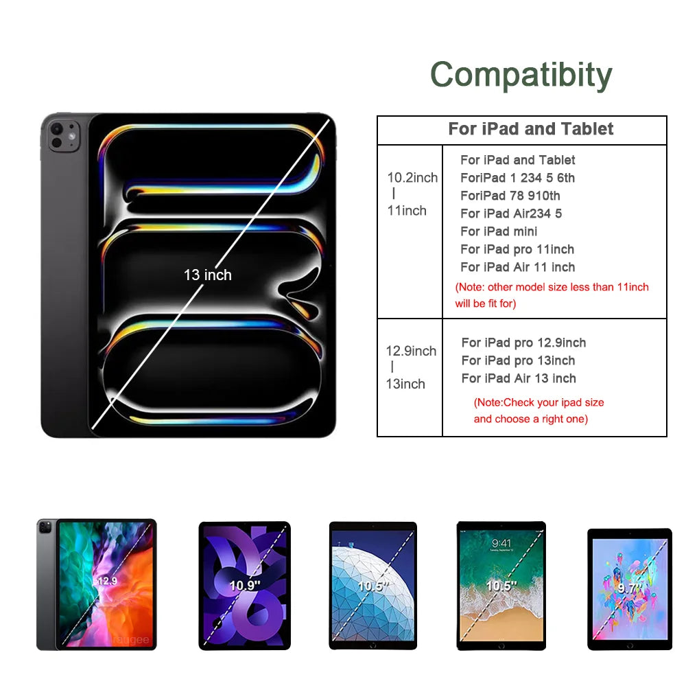 Waterproof Tablet Sleeve Bag – Protective Pouch for iPad Pro, iPad Air, and Tablets (10.2"-13")