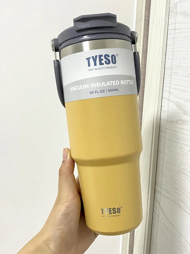 Tyeso Double-Layer Insulated Stainless Steel Coffee & Ice Cream Cup – Large Capacity for Hot and Cold Drinks