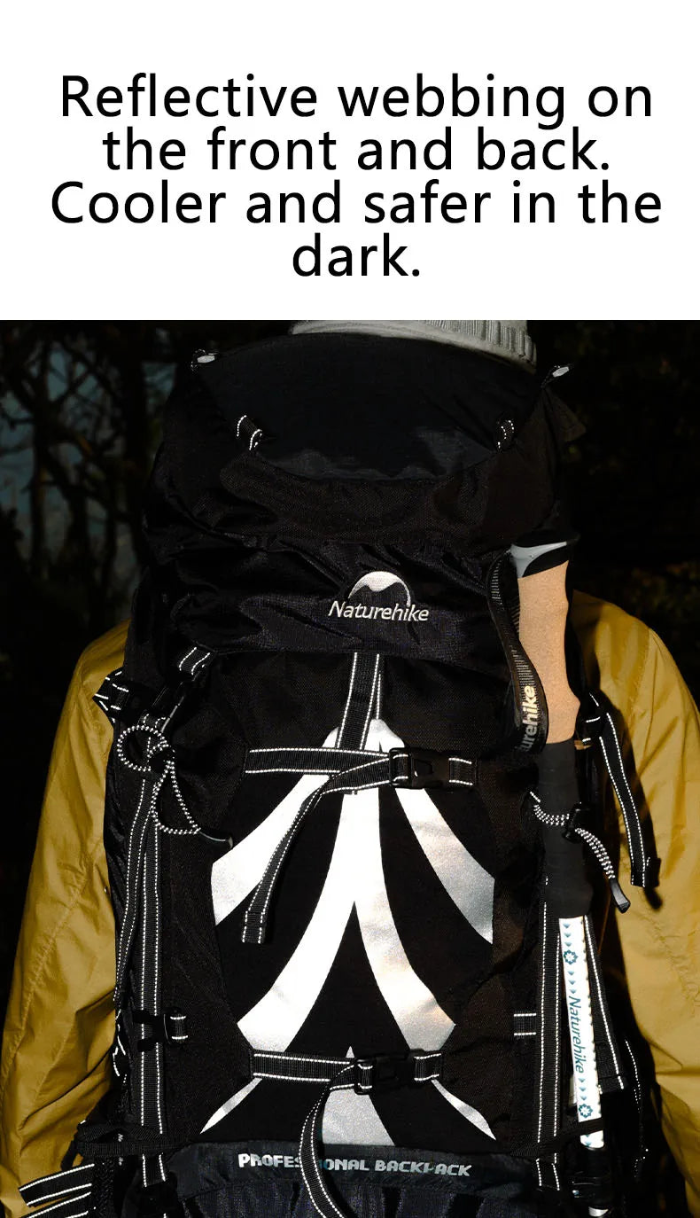 Naturehike 70L Camping Backpack - Ergonomic, Waterproof, and Built for Adventure
