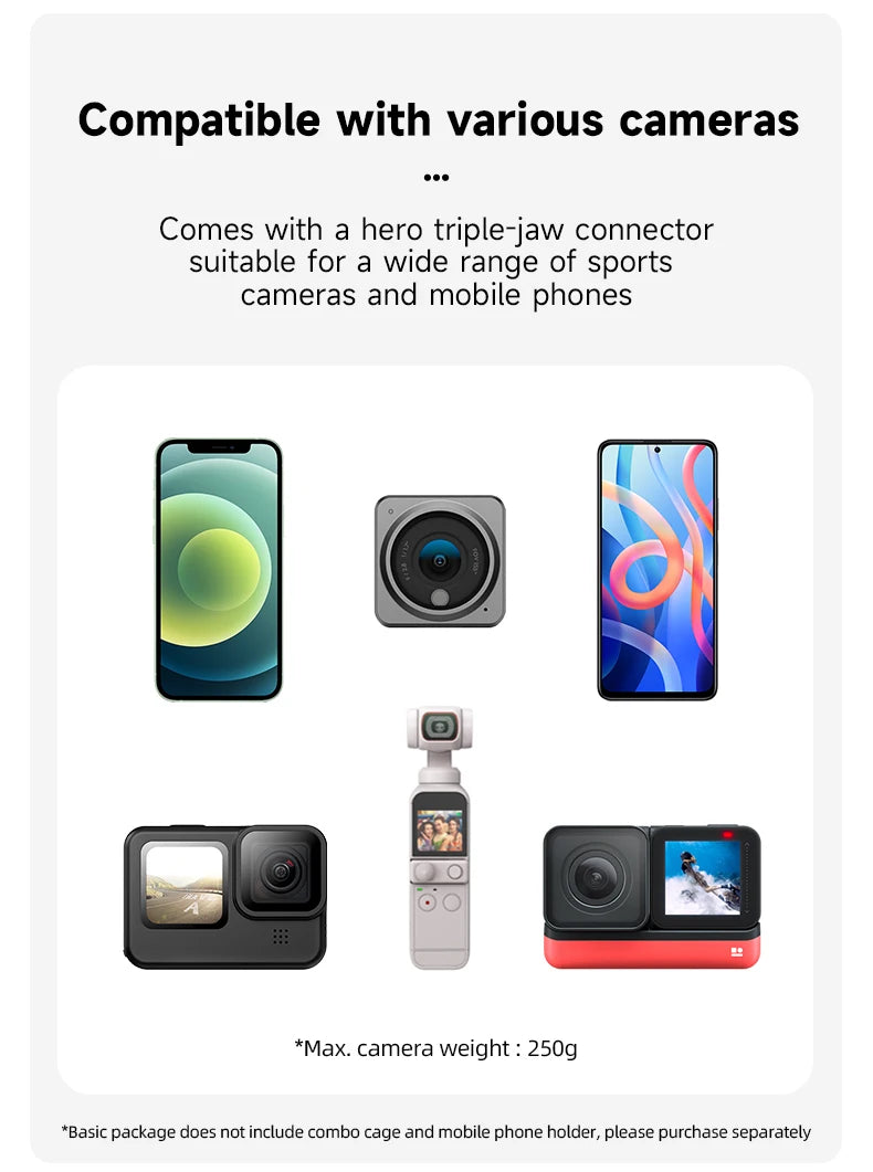 TELESIN 360° Rotation Magnetic Backpack Clip Mount for GoPro, Insta360, and DJI Action Cameras