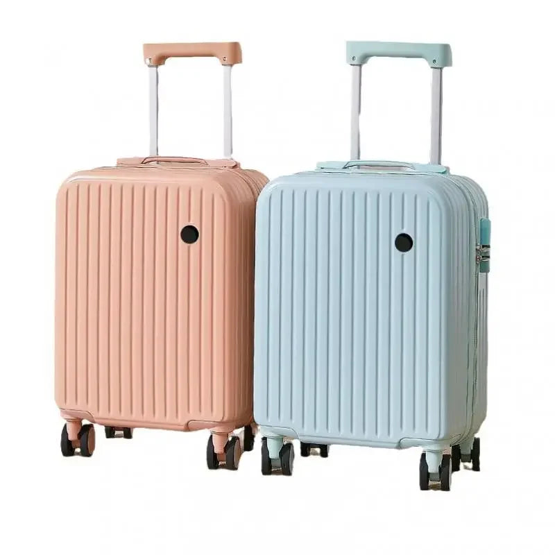 18 Inch Travel Suitcase Multifunctional Suitcase Boarding Box Student Trolley Password Case Rolling Luggage Bag with Cup Holder