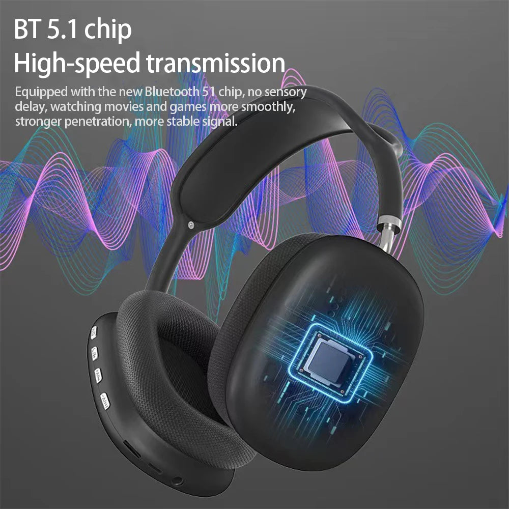 P9 Wireless Bluetooth Headset – Noise-Cancelling Sports & Gaming Earbuds with Mic