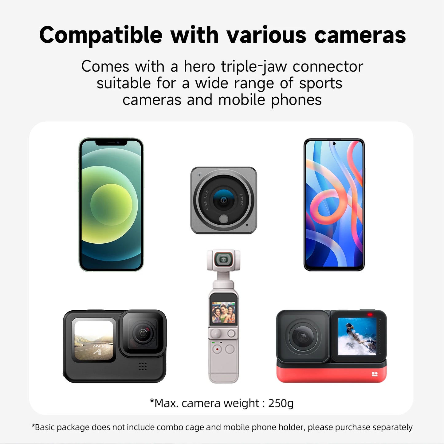TELESIN 360° Rotation Magnetic Backpack Clip Mount for GoPro, Insta360, and DJI Action Cameras