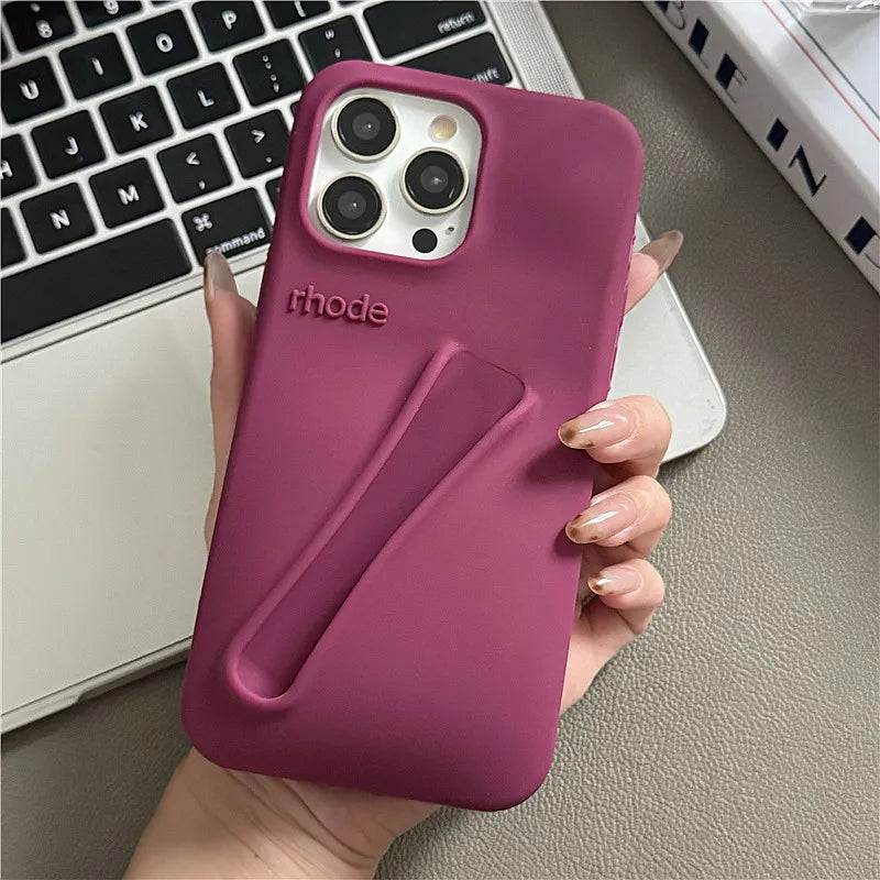 New Autumn Limited Edition Rhode Lip Holder Silicone Phone Case – Stylish and Functional Cover for iPhone 11, 12, 13, 14, 15, 16 Pro Max Plus