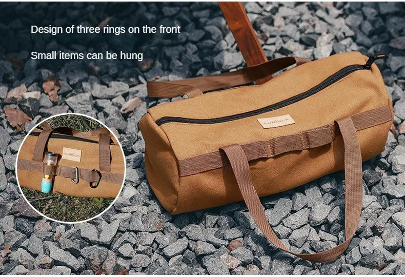 Large Capacity Cylinder Handheld Storage Bag - Durable, Thickened, and Perfect for Camping Essentials