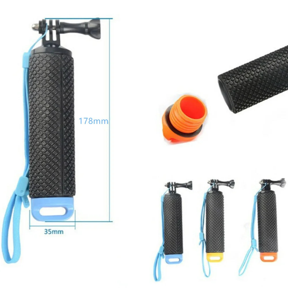 Water Floating Hand Grip Handle Mount for Action Cameras – Compatible with GoPro, DJI, Insta360, and More