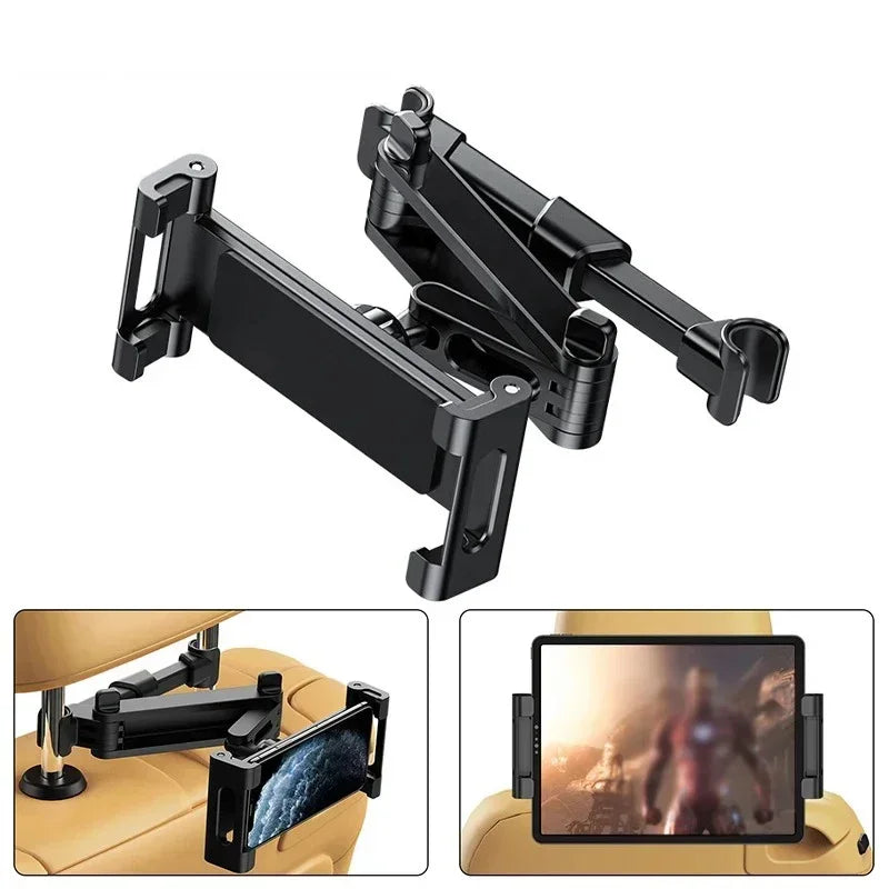 Universal Car Headrest Tablet Holder - Compatible with 4.7"-12.9" Devices