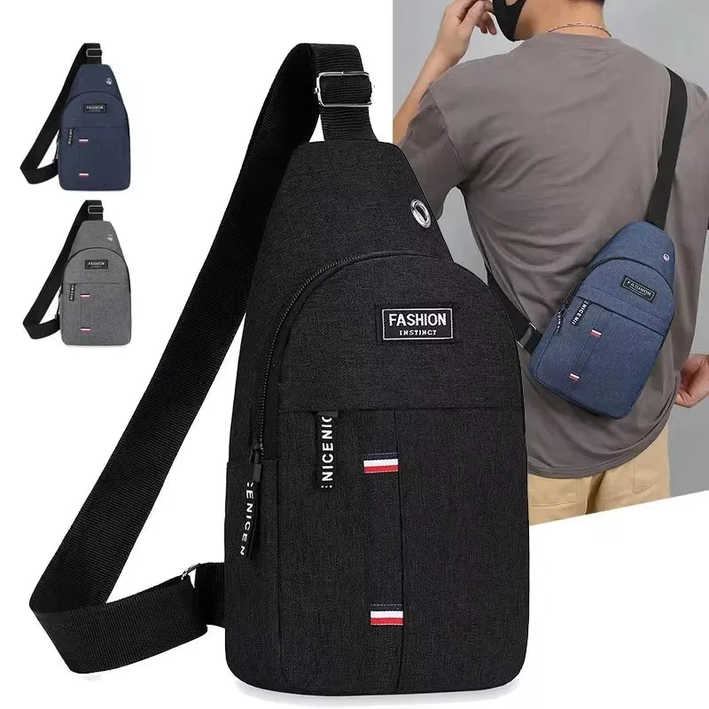 Men’s Large Capacity Crossbody Chest Bag – Fashionable, Durable, and Anti-Theft