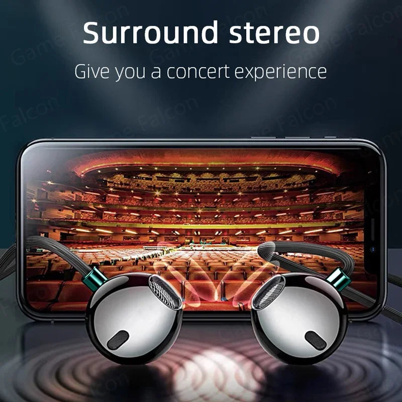 USB Type-C HiFi Stereo Earbuds with Volume Control and Mic – Wired In-Ear Headphones for Galaxy S24, iPhone 15 Pro Max, and More