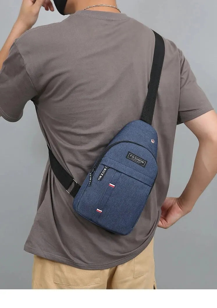 Men’s Large Capacity Crossbody Chest Bag – Fashionable, Durable, and Anti-Theft