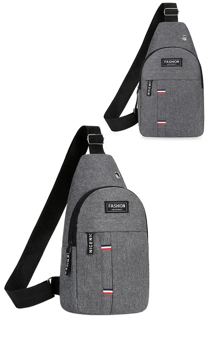 Men’s Large Capacity Crossbody Chest Bag – Fashionable, Durable, and Anti-Theft