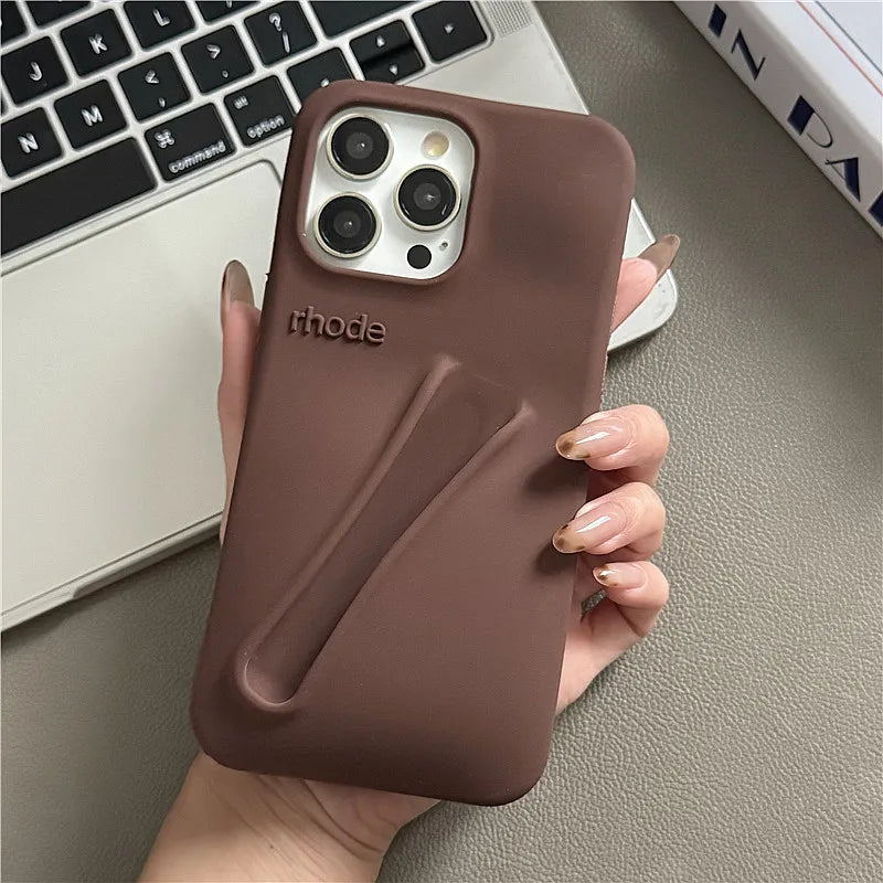 New Autumn Limited Edition Rhode Lip Holder Silicone Phone Case – Stylish and Functional Cover for iPhone 11, 12, 13, 14, 15, 16 Pro Max Plus