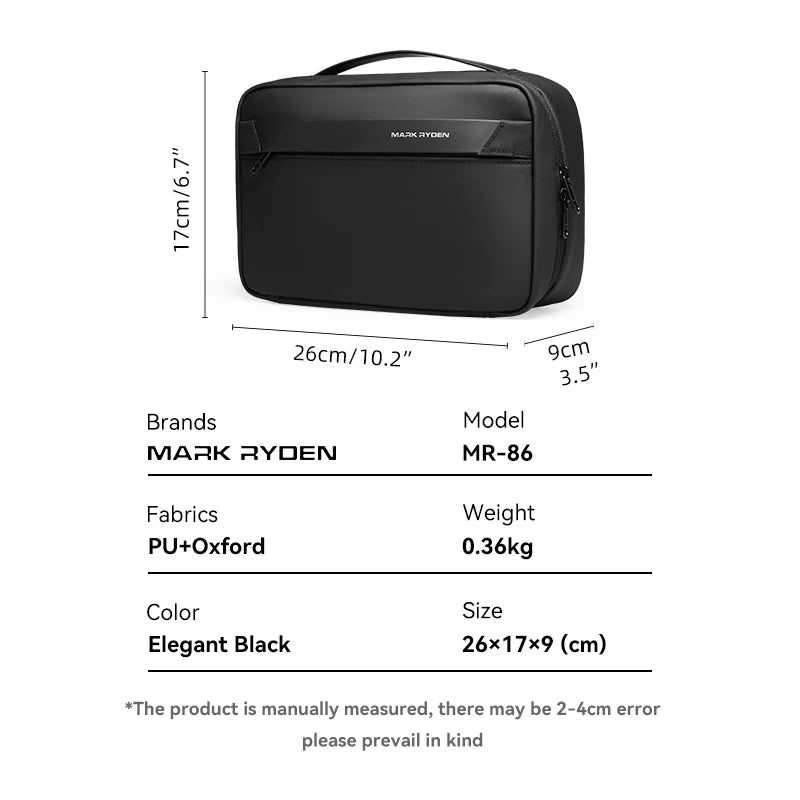 Men's Waterproof Travel Toiletry Bag – Dry/Wet Separation Business Trip Organizer