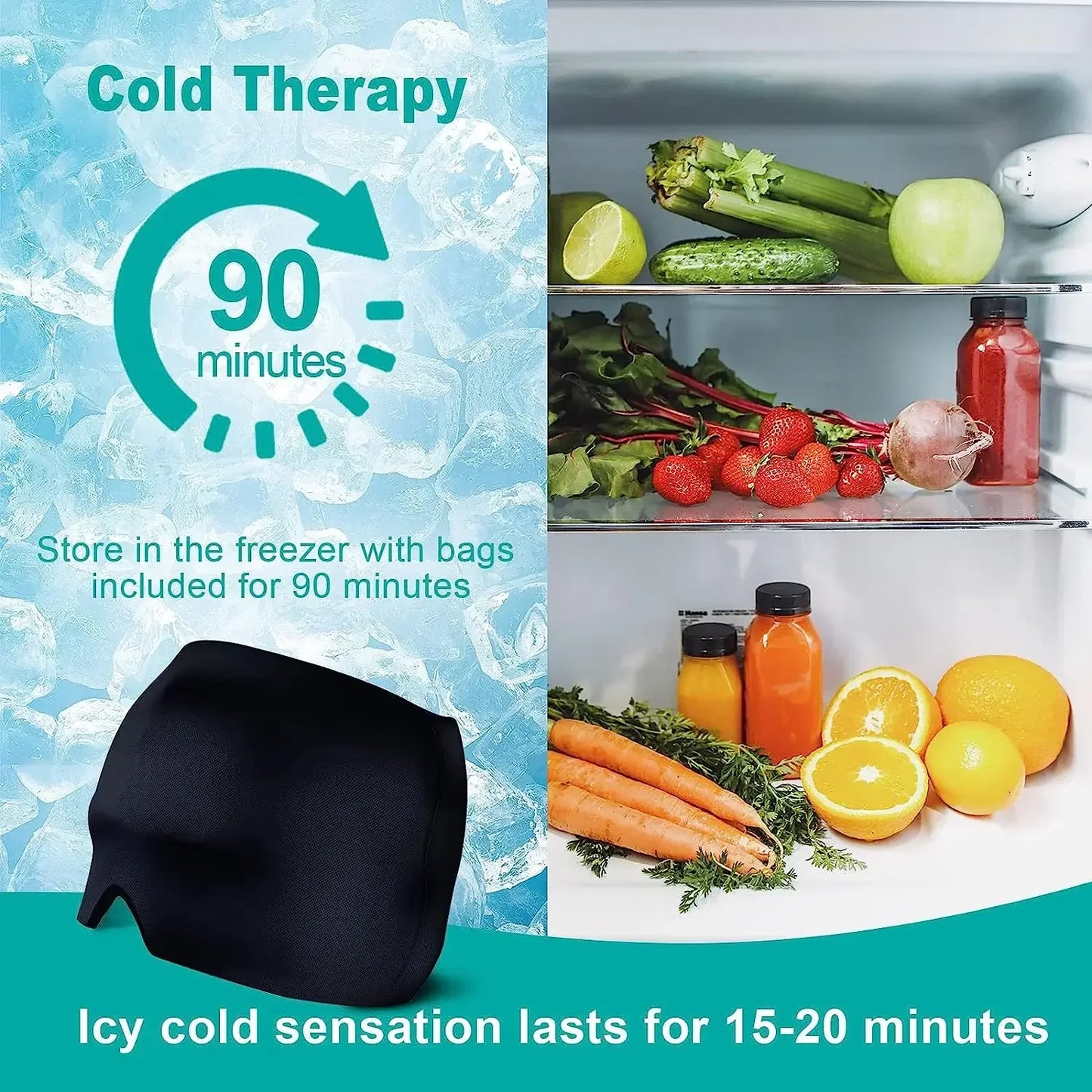 Migraine Relief Ice Hat – Ultimate Comfort and Therapy for Headache, Stress, and Pressure Relief with Hot/Cold Gel Compression Technology
