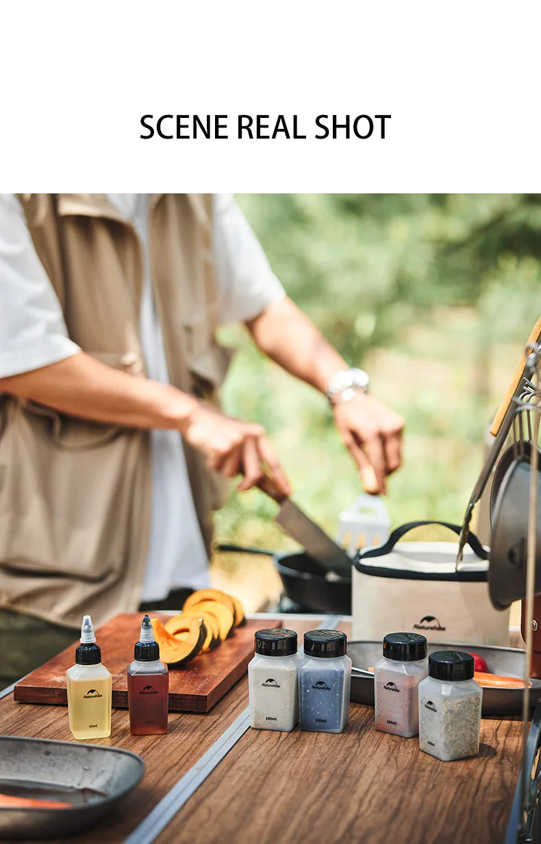 Naturehike Camping Kitchen Seasoning Jar Set - Portable Spice Container for Outdoor Cooking and BBQs