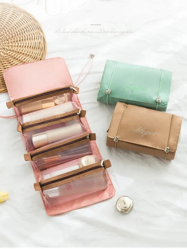 Detachable 4-in-1 Large Capacity Cosmetic Bag - Perfect Travel Companion