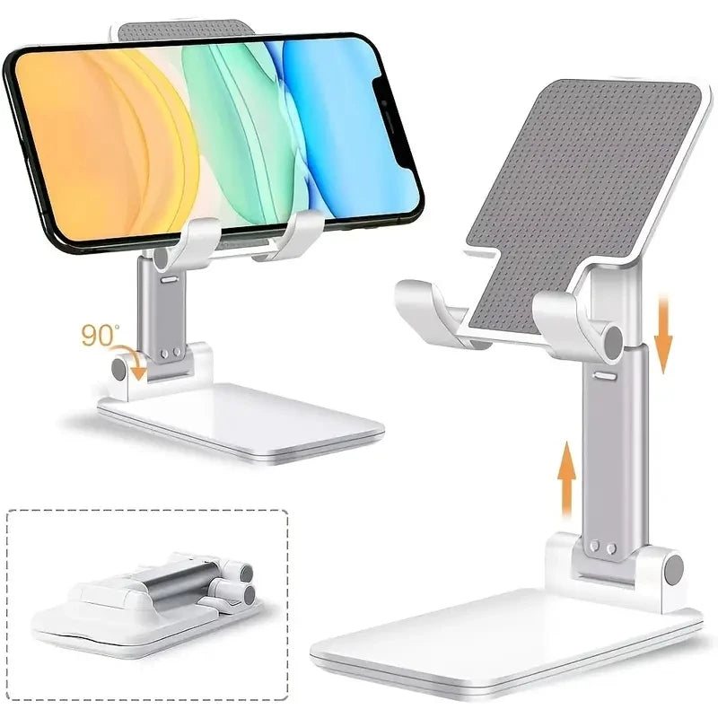 Adjustable Desk Phone and Tablet Holder - Universal Compatibility for iPhone, iPad, Xiaomi, and More