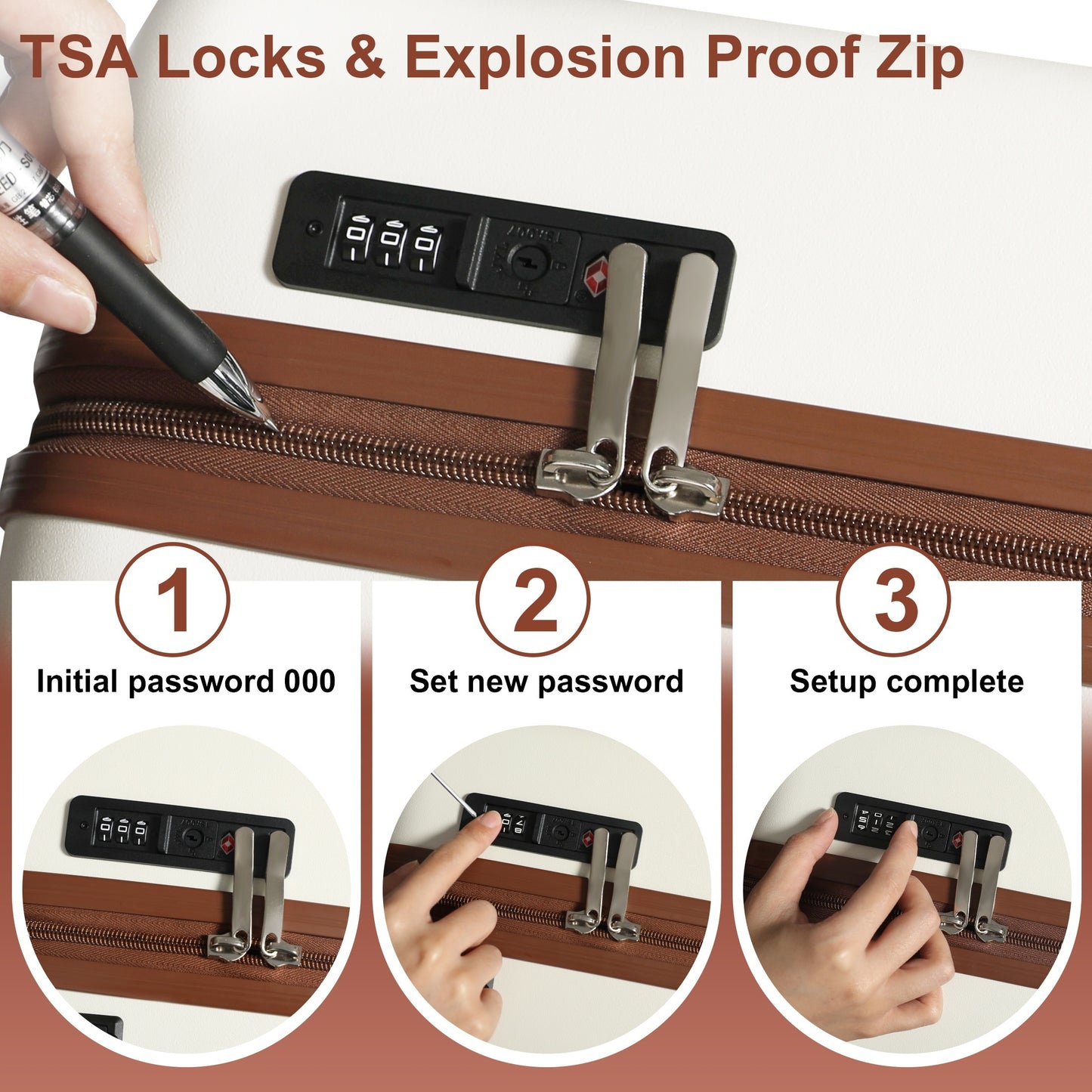 2 Pcs Luggage Set – Carry-On Hardshell Suitcase with TSA Lock, USB Port, and Spinner Wheels