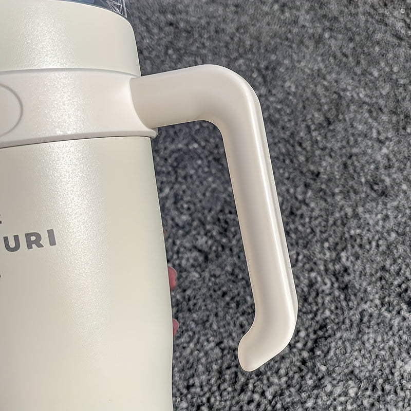 1140ml Large Stainless Steel Insulated Water Cup – Leak-Proof Tumbler with Straw for Hot and Cold Drinks